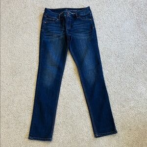 New York & Company Curve Creator Dark Blue Skinny Jeans size 8
